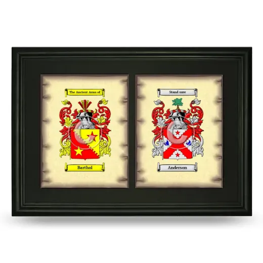 Double Coat of Arms Framed - Black