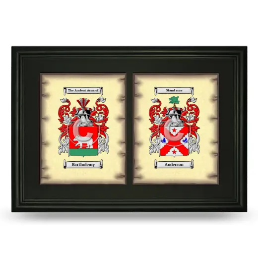 Double Coat of Arms Framed - Black