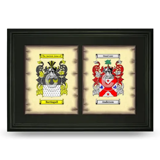 Double Coat of Arms Framed - Black