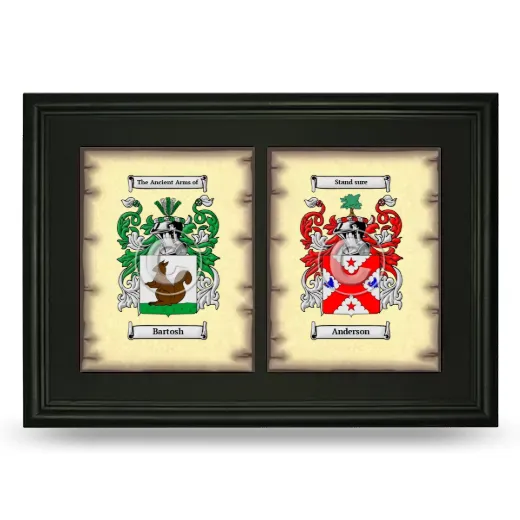 Double Coat of Arms Framed - Black