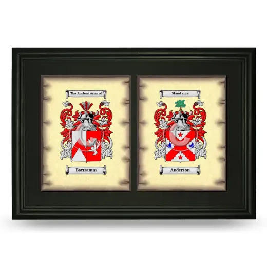 Double Coat of Arms Framed - Black
