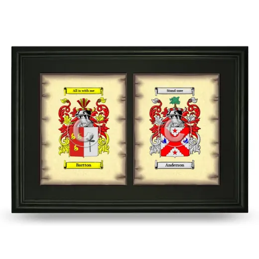 Double Coat of Arms Framed - Black