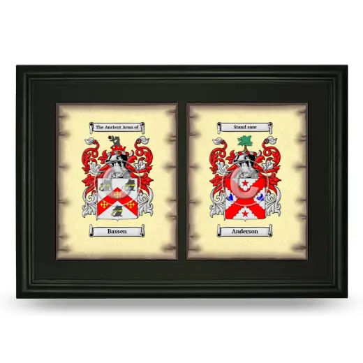 Double Coat of Arms Framed - Black