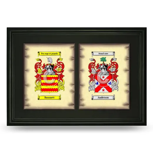 Double Coat of Arms Framed - Black