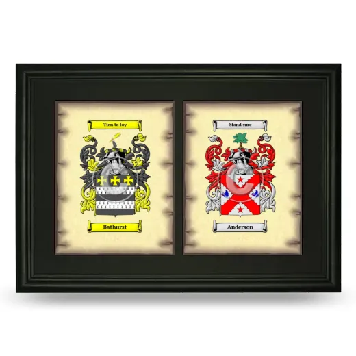 Double Coat of Arms Framed - Black