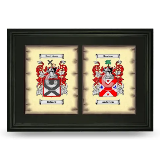 Double Coat of Arms Framed - Black