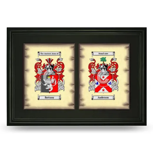 Double Coat of Arms Framed - Black
