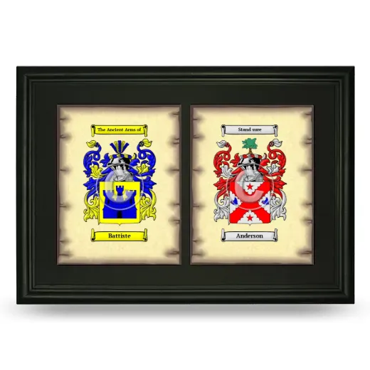 Double Coat of Arms Framed - Black