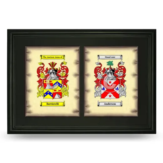 Double Coat of Arms Framed - Black