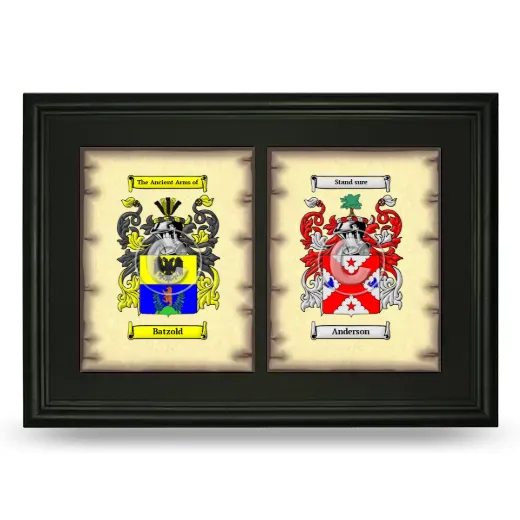Double Coat of Arms Framed - Black