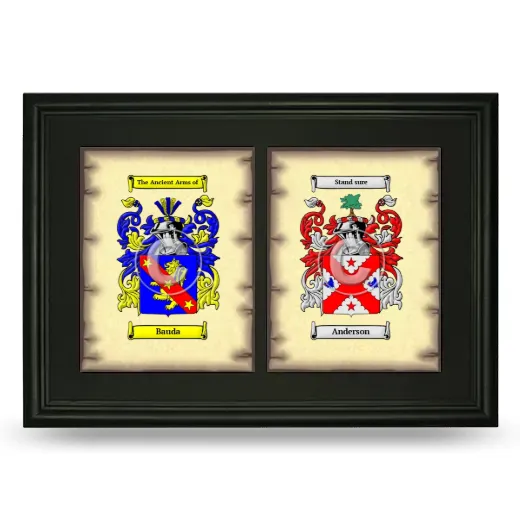 Double Coat of Arms Framed - Black