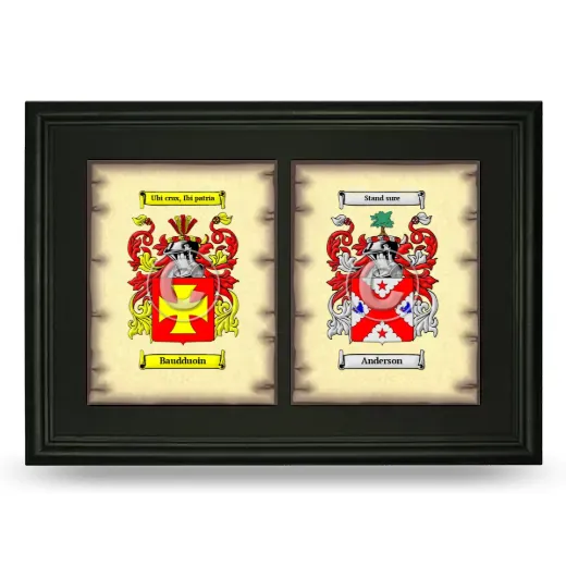 Double Coat of Arms Framed - Black