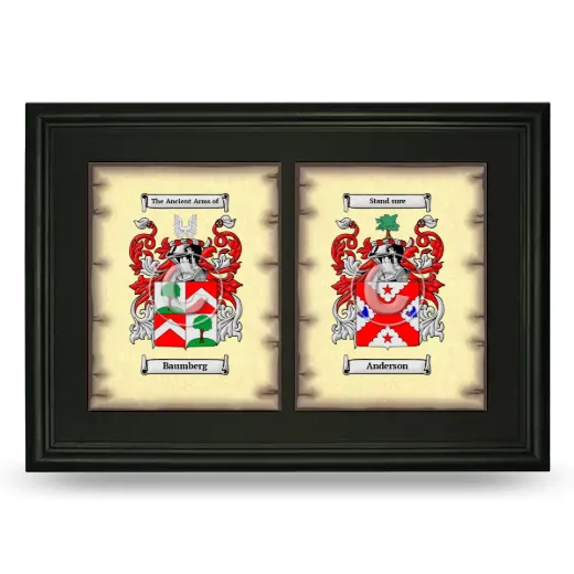 Double Coat of Arms Framed - Black