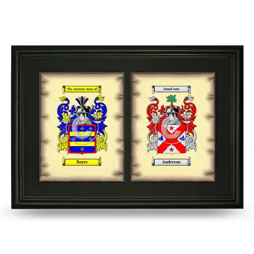 Double Coat of Arms Framed - Black