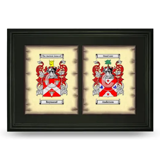 Double Coat of Arms Framed - Black