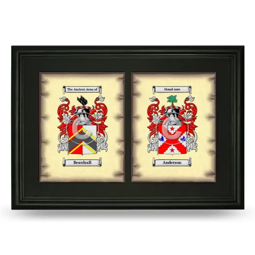 Double Coat of Arms Framed - Black