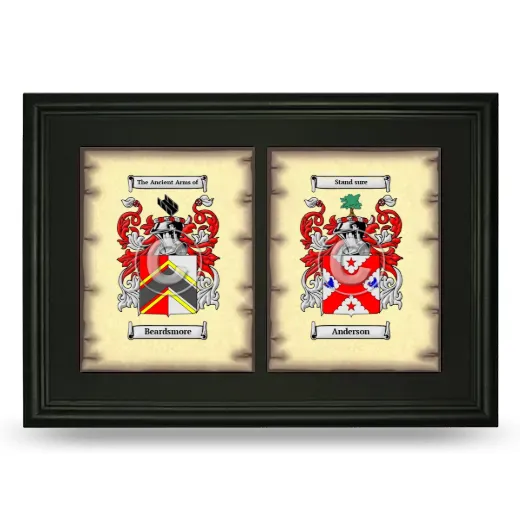 Double Coat of Arms Framed - Black