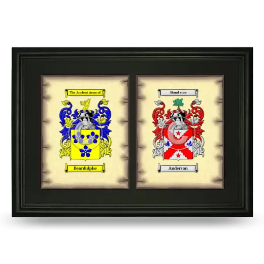 Double Coat of Arms Framed - Black