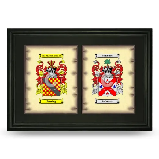 Double Coat of Arms Framed - Black