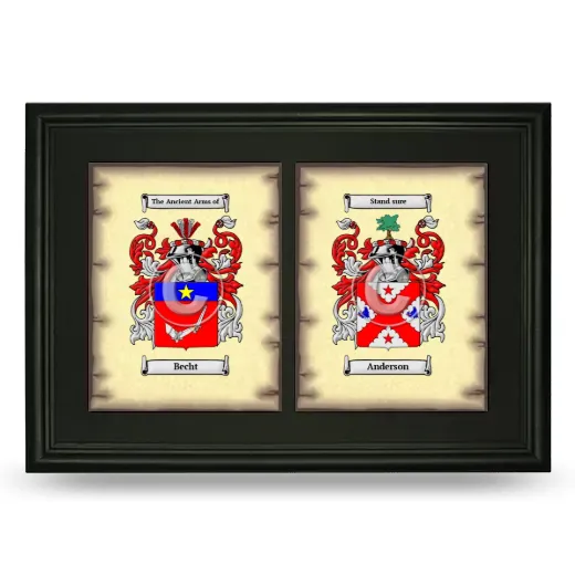 Double Coat of Arms Framed - Black