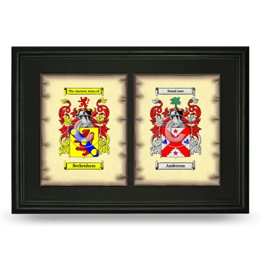 Double Coat of Arms Framed - Black