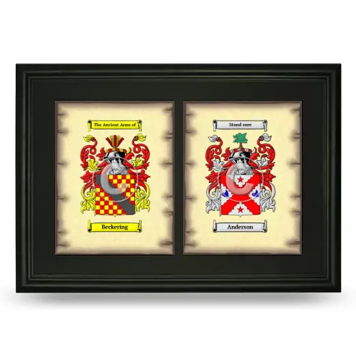 Double Coat of Arms Framed - Black