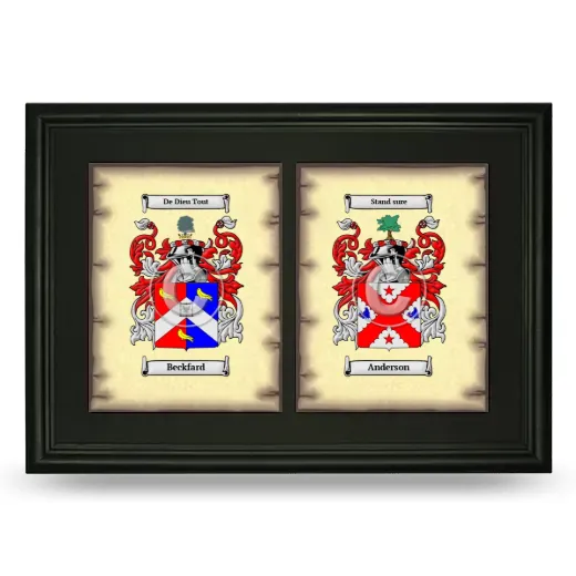 Double Coat of Arms Framed - Black