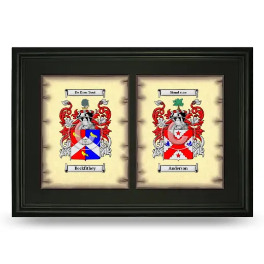 Double Coat of Arms Framed - Black