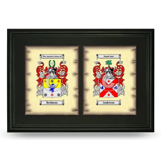 Double Coat of Arms Framed - Black