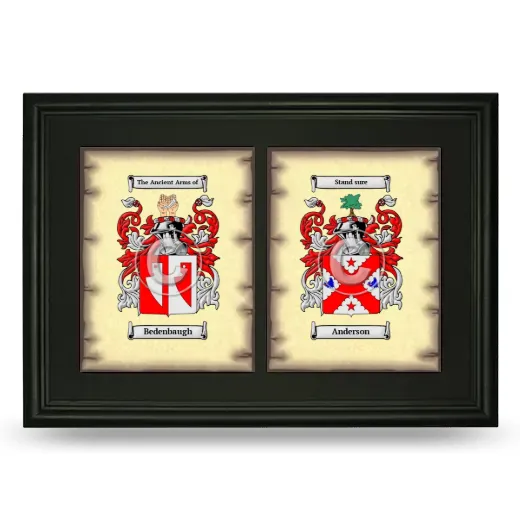 Double Coat of Arms Framed - Black