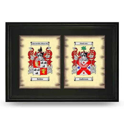 Double Coat of Arms Framed - Black