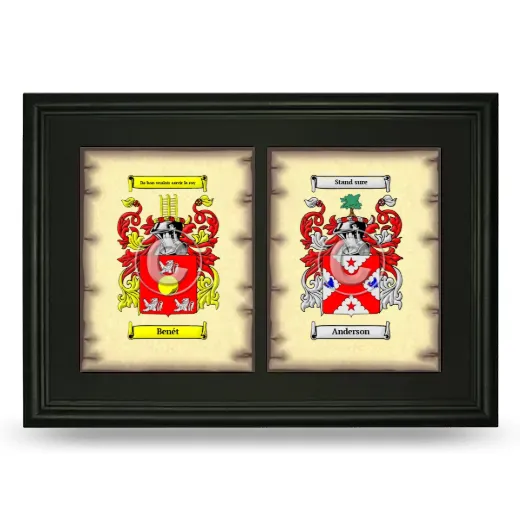 Double Coat of Arms Framed - Black