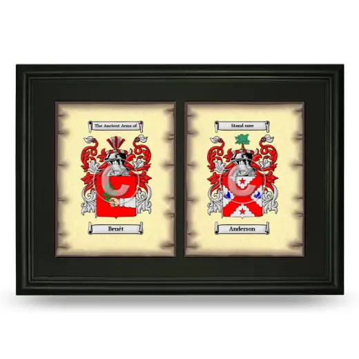 Double Coat of Arms Framed - Black