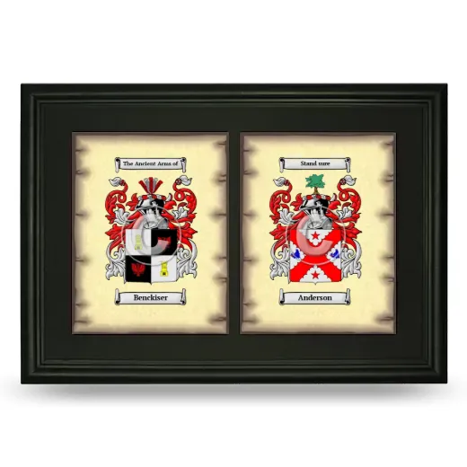 Double Coat of Arms Framed - Black