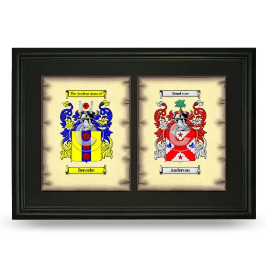 Double Coat of Arms Framed - Black