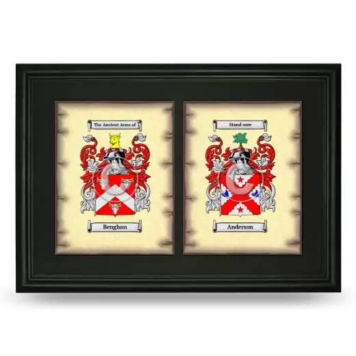 Double Coat of Arms Framed - Black