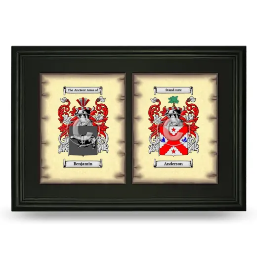 Double Coat of Arms Framed - Black