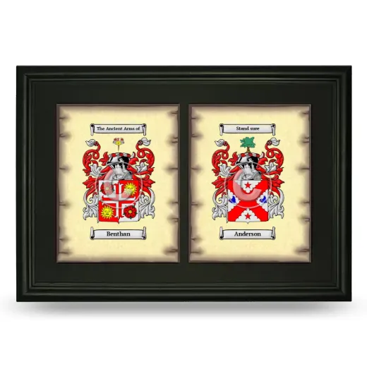 Double Coat of Arms Framed - Black