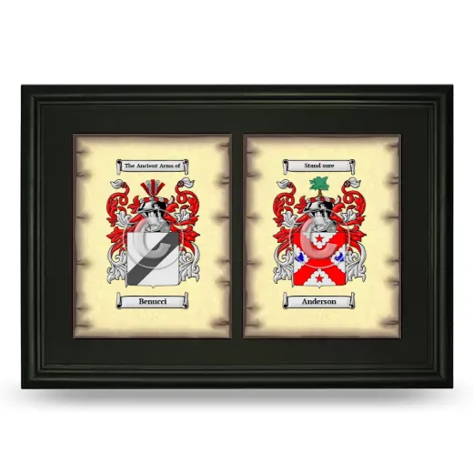 Double Coat of Arms Framed - Black