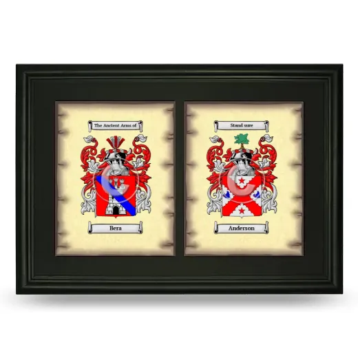 Double Coat of Arms Framed - Black
