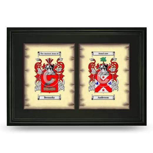 Double Coat of Arms Framed - Black