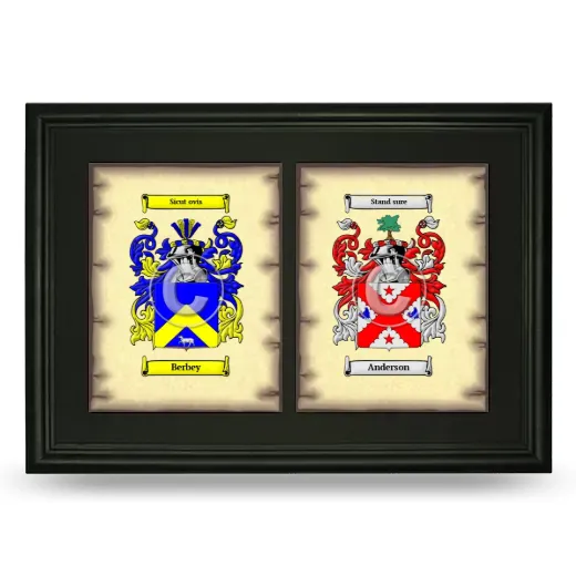 Double Coat of Arms Framed - Black