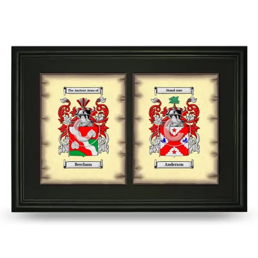Double Coat of Arms Framed - Black