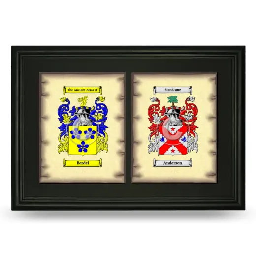 Double Coat of Arms Framed - Black