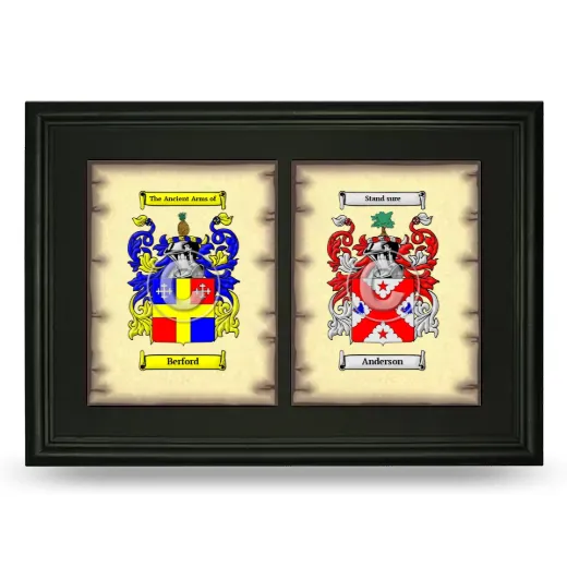 Double Coat of Arms Framed - Black
