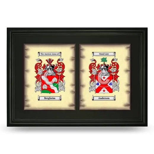 Double Coat of Arms Framed - Black