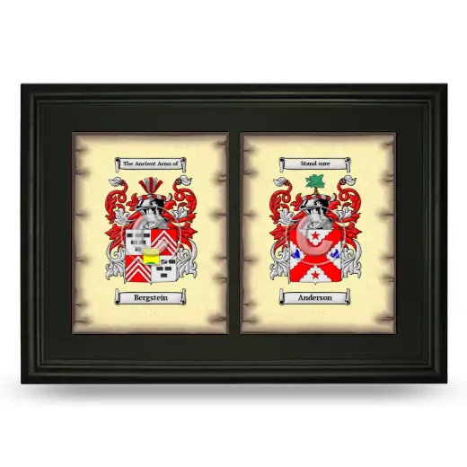 Double Coat of Arms Framed - Black