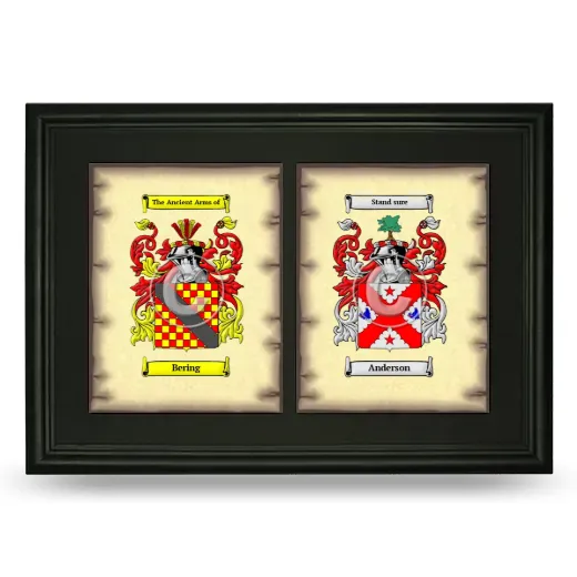 Double Coat of Arms Framed - Black