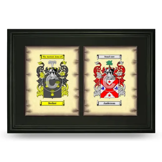 Double Coat of Arms Framed - Black