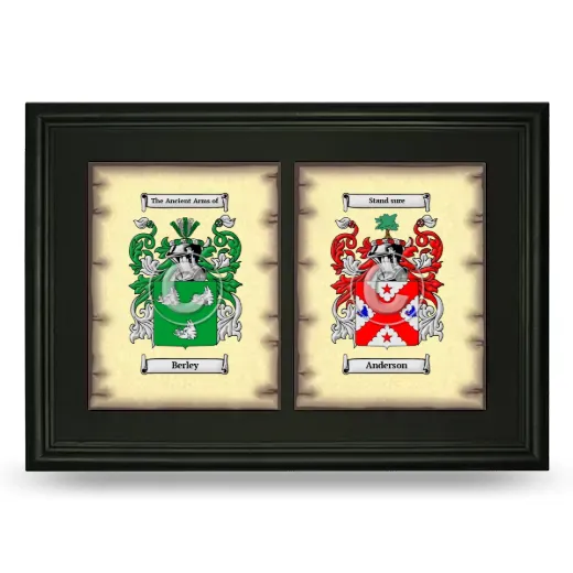 Double Coat of Arms Framed - Black